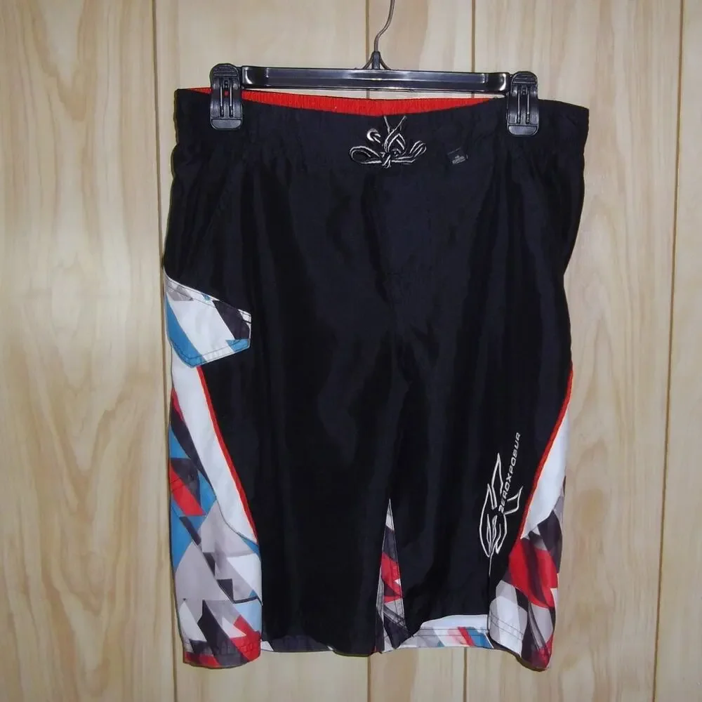 ZeroXposur Geometric Striped Boys Swin Trunks L